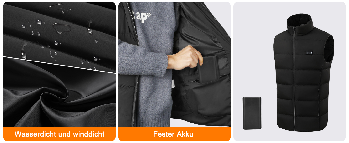 Електрична гріюча жилетка GuKKK з акумулятором 16000 mAh, 3 режими нагріву, USB зарядка, 21 зона нагріву, для катання на конях, лиж та активного відпочинку на вулиці