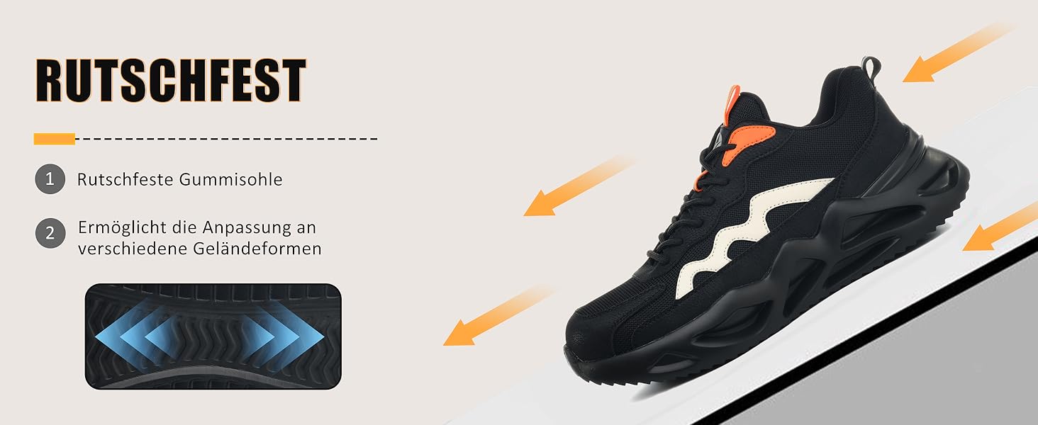 Черевики безпеки чоловічі та жіночі. Легкі спортивні захисні черевики з посиленою сталевою захисною накладкою. Дихаючі, неслизькі, розміри EU 37-46, колір: коричневий