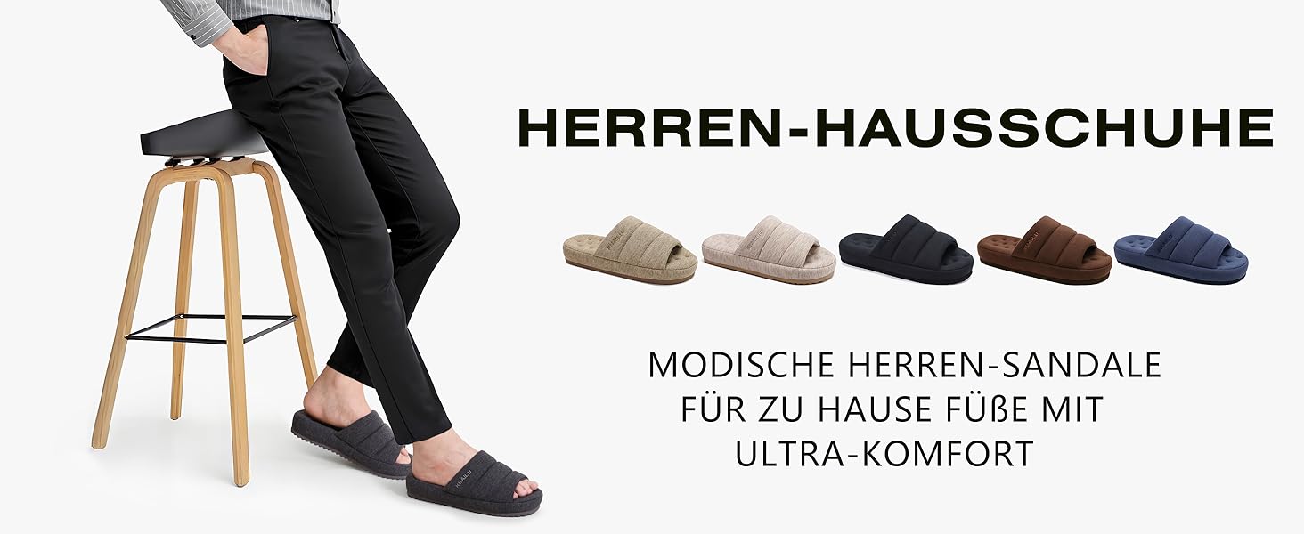 Чоловічі тапочки KuaiLu: стильні, з м'якою устілкою з піною пам'яті, для дому та вулиці, сірі, 46 EU