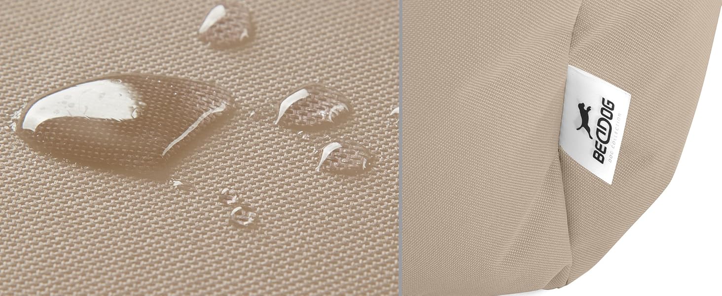 Лягушкове ліжко для собак BedDog Zara, м'яке ліжко-подушка для собак знімним та пральним чохлом, кошик для собак, собаче ліжко-диван, для маленьких собак, S L 70 x 55 x 18 см, світло-пісочний (світло-бежевий)