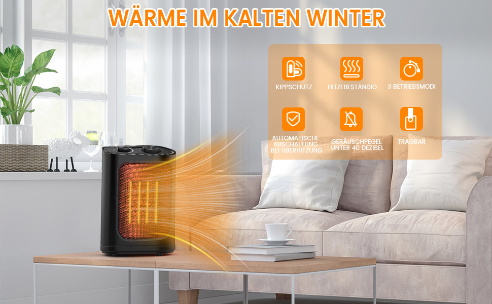 COWSAR Масляний радіатор обігрівач: енергозбереження, швидкий нагрів, 3 режими, захист від перекидання та перегріву, 1200W, для вітальні та спальні (Антрацит)