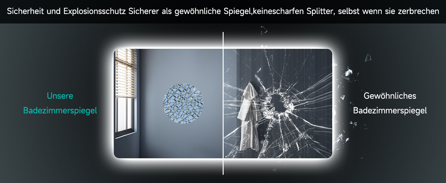 Дзеркало для ванної кімнати SONNI з підсвічуванням 120x60 см, 3 кольори світла, антизапарник, годинник, температура, LED, сенсорне управління, білий