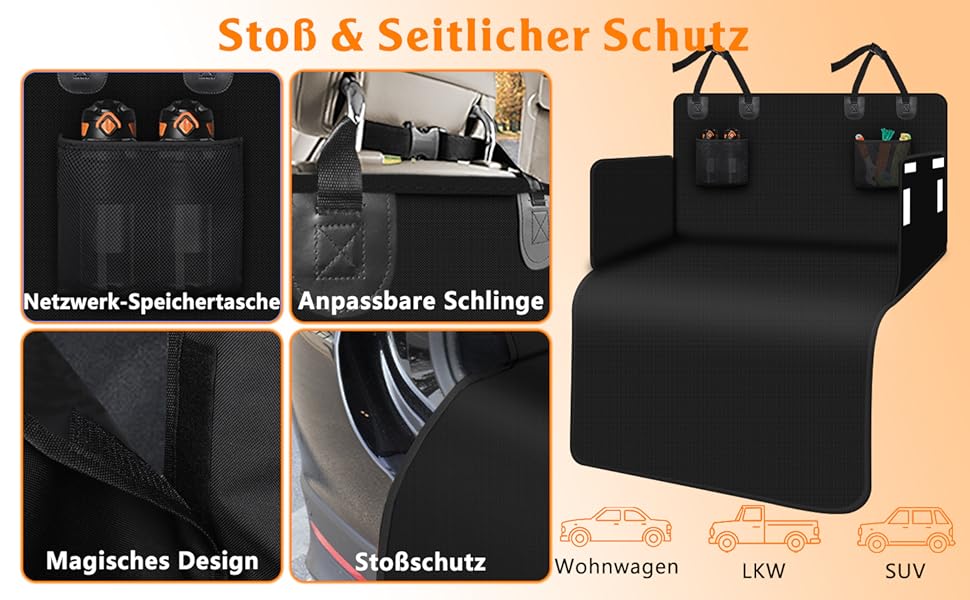 Захист для багажника автомобіля Alfheim для собак Premium, водовідштовхуючий та стійкий до подряпин, підходить для седанів та компактних/середніх SUV