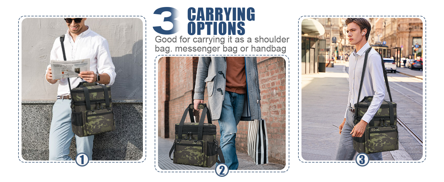 Тактична ланч-торба HSHRISH, 15L, чорний камуфляж - ізольована, водонепроникна, для роботи та пікніків