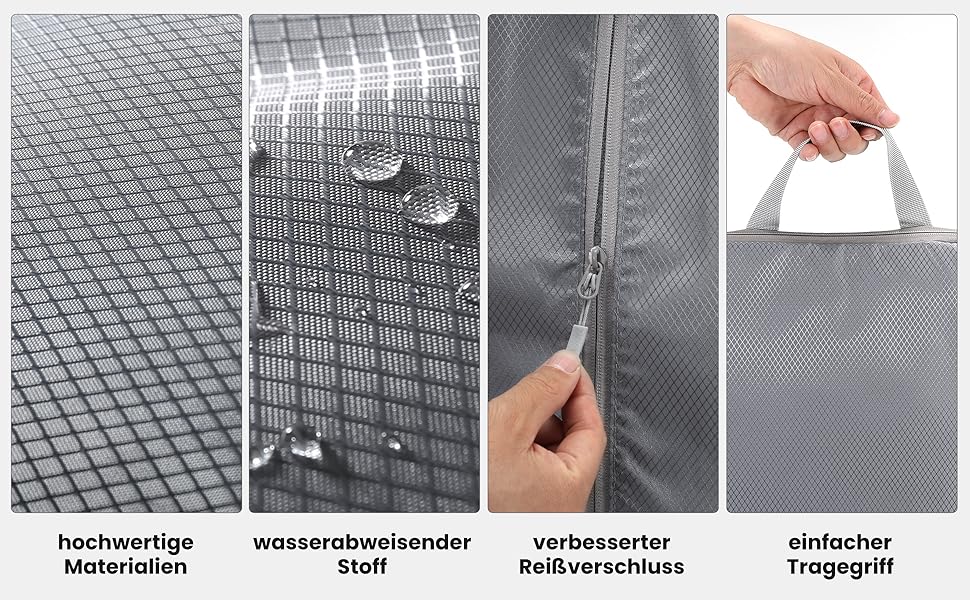 Набір кубиків-органайзерів для подорожей MEUVO - 7 шт. (сірий), компресійні, водонепроникні, для валізи/рюкзака