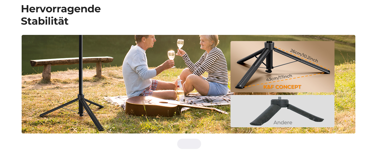 Штатив K&F Concept Smart Series з кільцевою світлодіодною лампою, 1.8 м, алюмінієвий, з функцією відстеження обличчя, сумісний з iPhone/Samsung/Android та DJI/Insta Sport Cameras