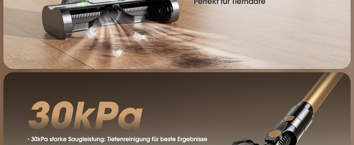 Бездротовий пилосос P2 Akku Sauger Stabstaubsauger: потужний, для тварин, килимів, твердих підлог, з антизаплутувальною щіткою та зеленим підсвічуванням