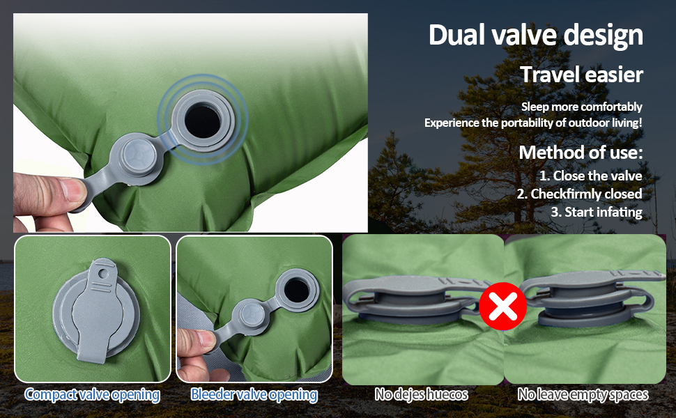 Саморозкладаний килимок для кемпінгу Samlonge: Товста повітряна матрац з насосом, водонепроникний, для відпочинку на природі, у наметі, для туризму