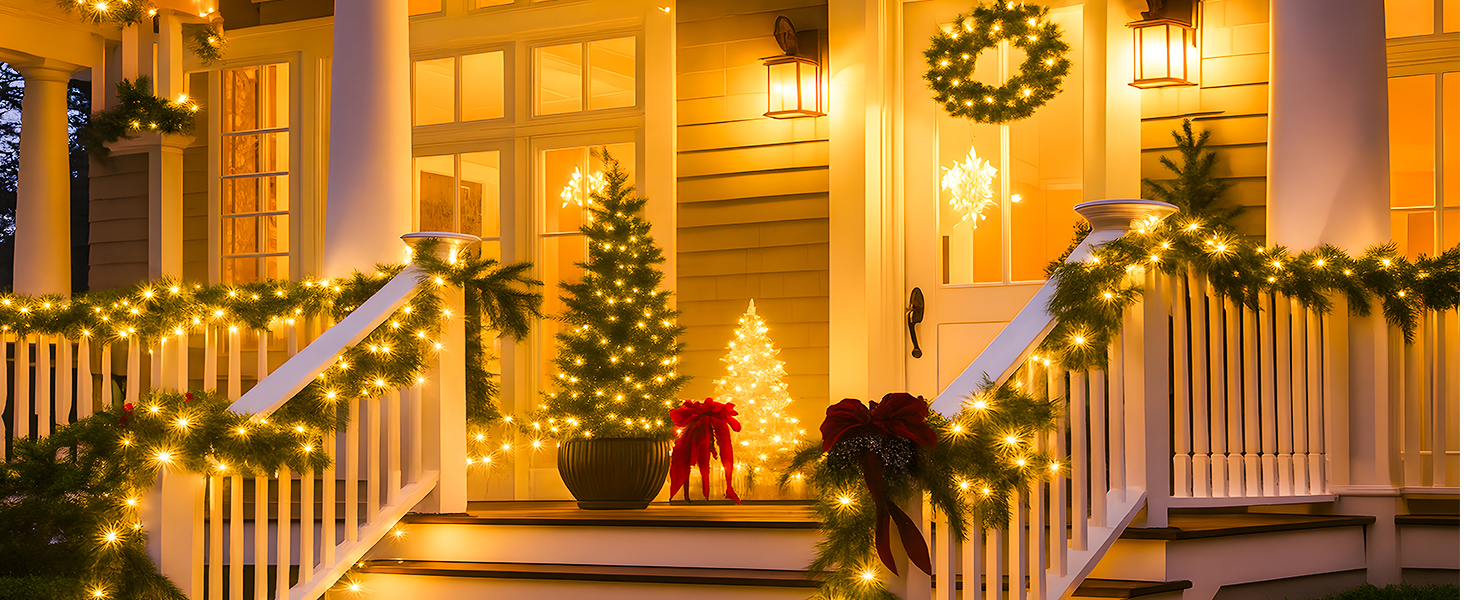 Льокогірлянда BTfarm 20M з 200 LED, тепле біле світло, з пультом, для дому та саду, 8 режимів, вологостійка, з таймером, для декору на Різдво, вечірку, весілля