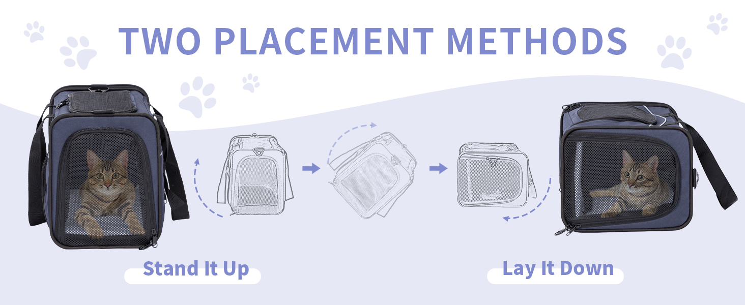 Транспортна сумка Petsfit для котів та собак | Авіапереліт, авто та поїзд | S/Blau