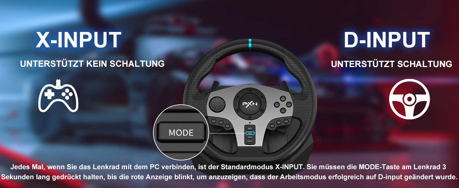 Ігрове кермо PXN V9 з педалями та перемиканням передач, 270/900 градусів, з вібрацією, сумісне з PS4, Xbox One, Xbox Series X/S, PS3, PC, NS Switch, з інструментом та додатком