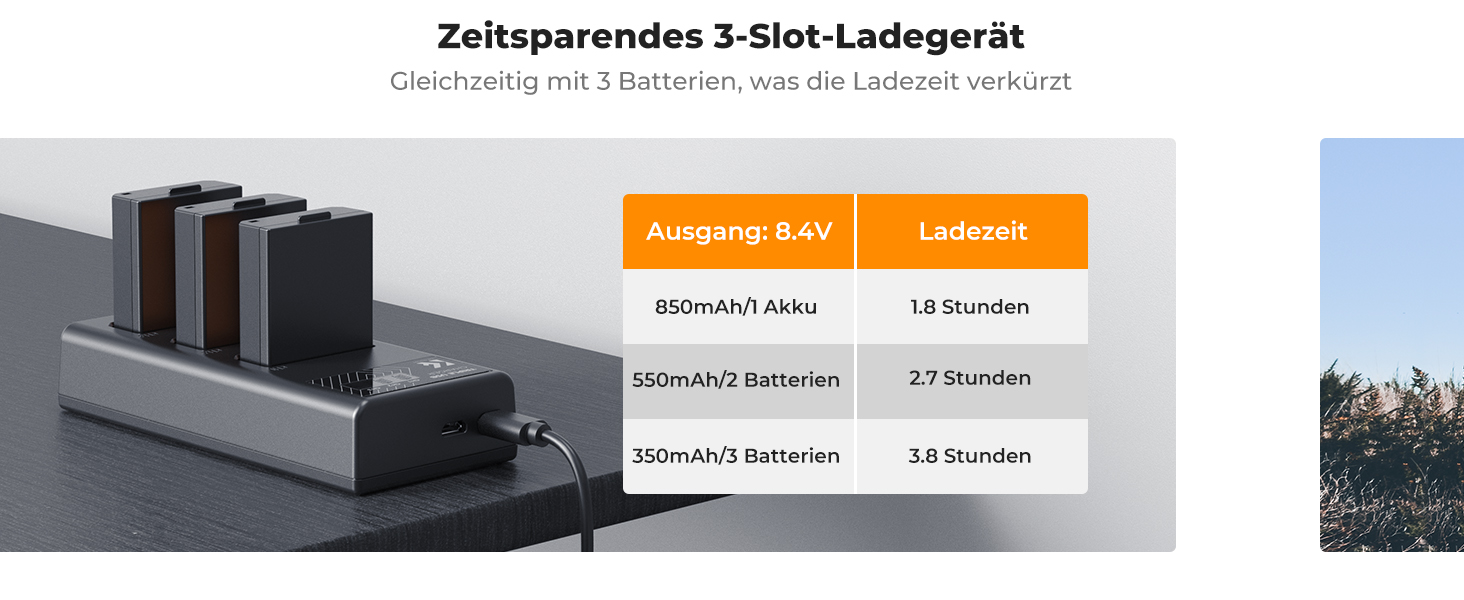 Набір акумуляторів K&F CONCEPT LP-E10 (3 шт.) з LCD-зарядним пристроєм для Canon EOS Rebel T7, T6, T5, T100, Kiss X50, X70, X80, X90, 1100D, 1200D, 1300D, 1500D, 2000D