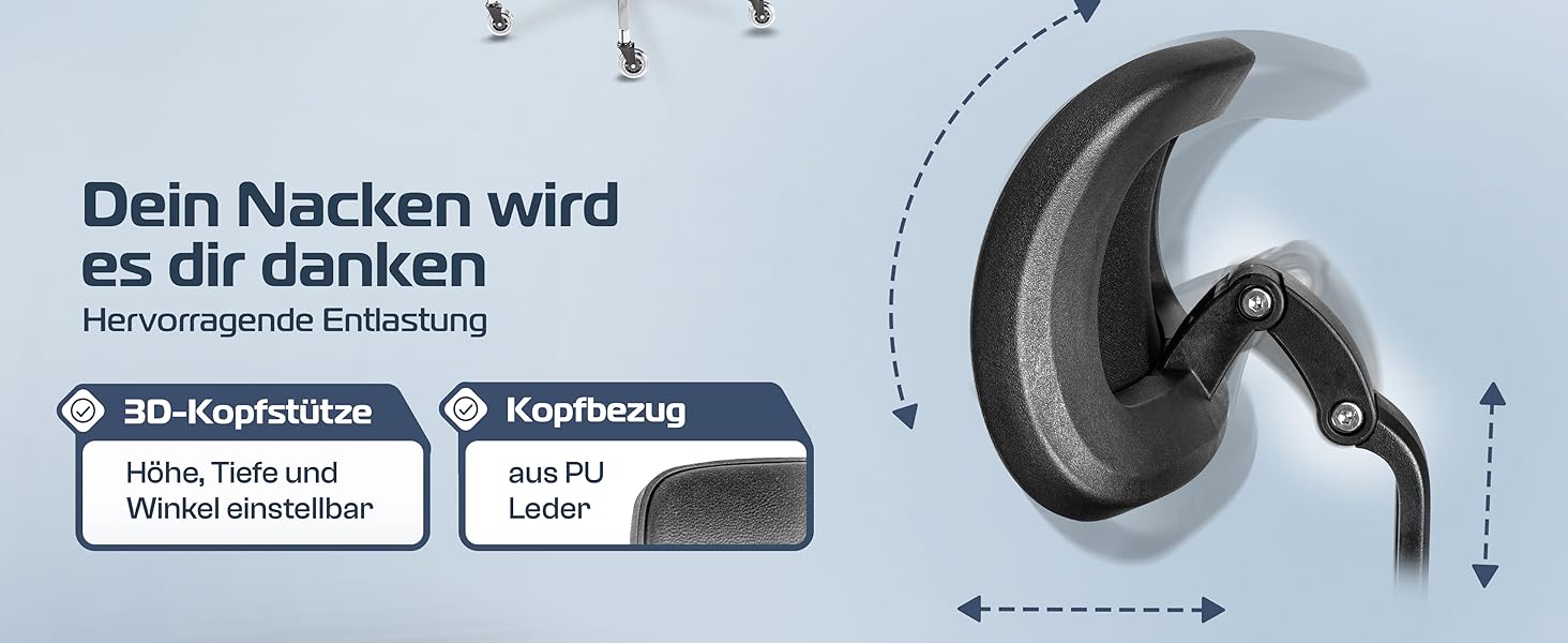 Ергономічне крісло SmartSeat для офісу та дому | Регульоване, 150 кг, Чорний | Комп'ютерне, ігрове крісло | Smartseat