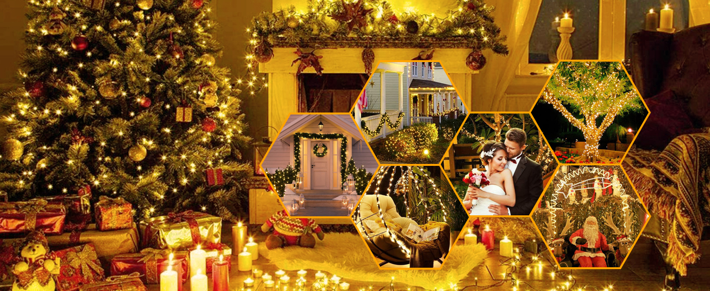 LED гірлянда на батарейках для дому та вулиці, 100 LED, з пультом, таймером, IP65, 25м, тепле світло