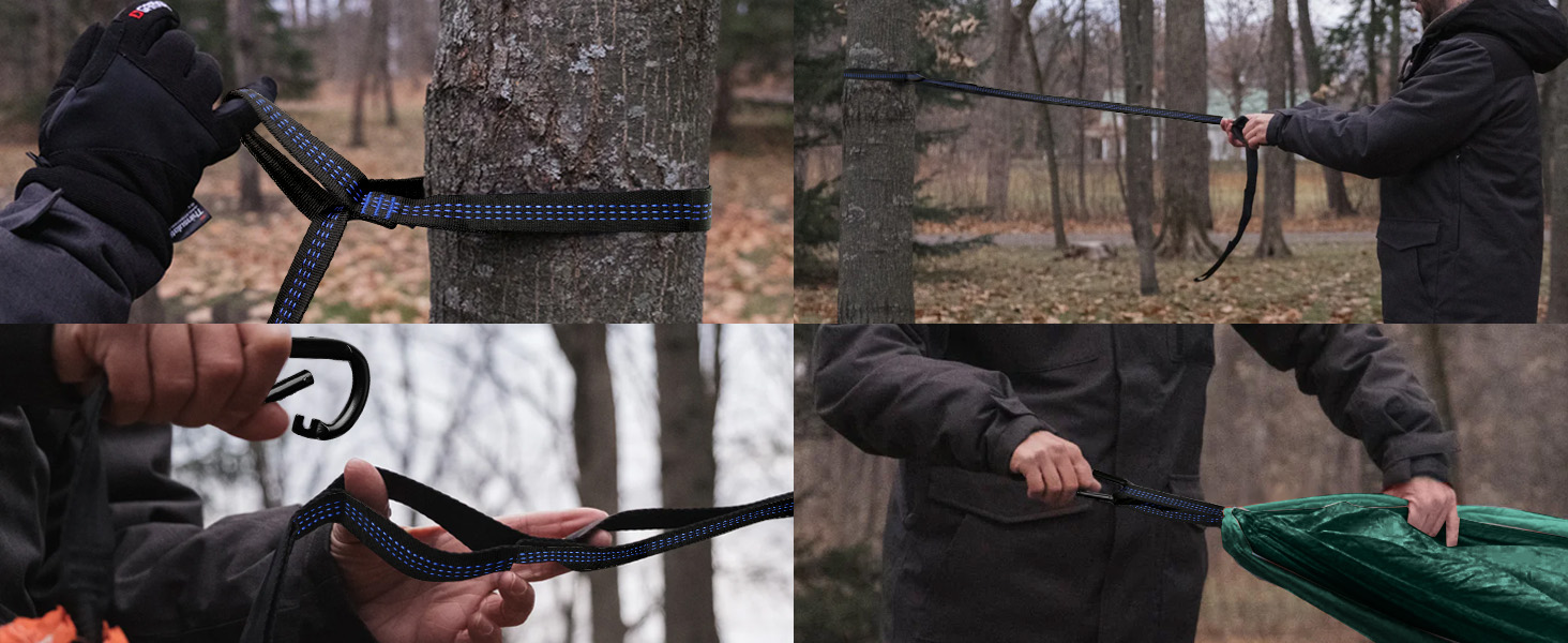 Гамак для відпочинку на природі: двомісний, 300x200 см, ультралегкий, до 300 кг, нейлон, дихаючий, для кемпінгу, саду, пляжу