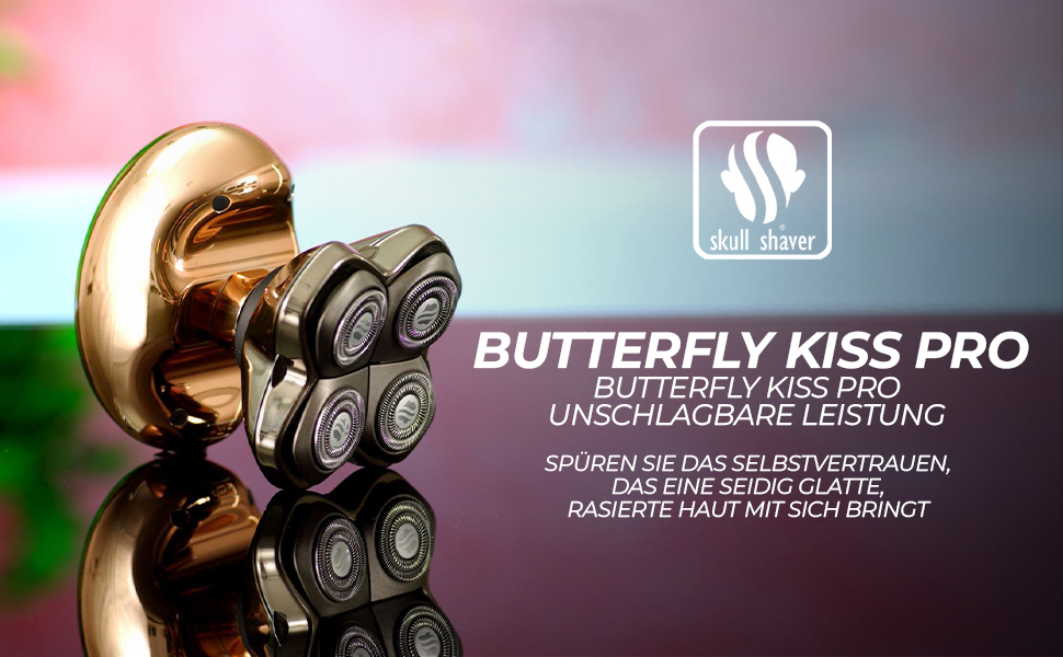 Триммер для тіла та голови Skull Shaver Butterfly Kiss Pro Lila – жіночий електричний триммер, найкращий подарунок для жінок