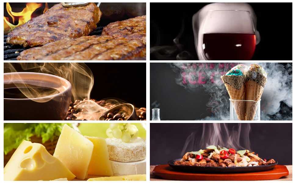 Тріски для коптирки та коктейльного смокера, 8 смаків, тріски з дерева, тріски для смокера, легко використовувати, тріски для віскі