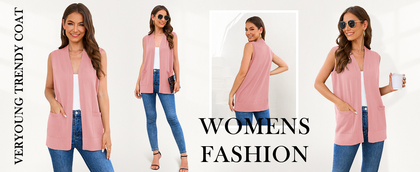 Жіночий кардиган з довгим рукавом: м'який в'язаний светр-жилет з кишенями (S-3XL)