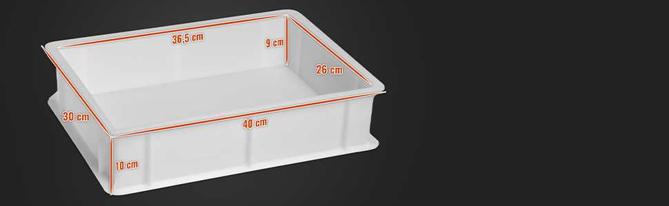 FUMOSA контейнер для зберігання та вистоювання тіста для піци Home 40x30x10 см, набір з 2 боксів і кришкою, італійський пластиковий глечик для тіста, гідрація, для піци, з безкоштовною карткою для тіста