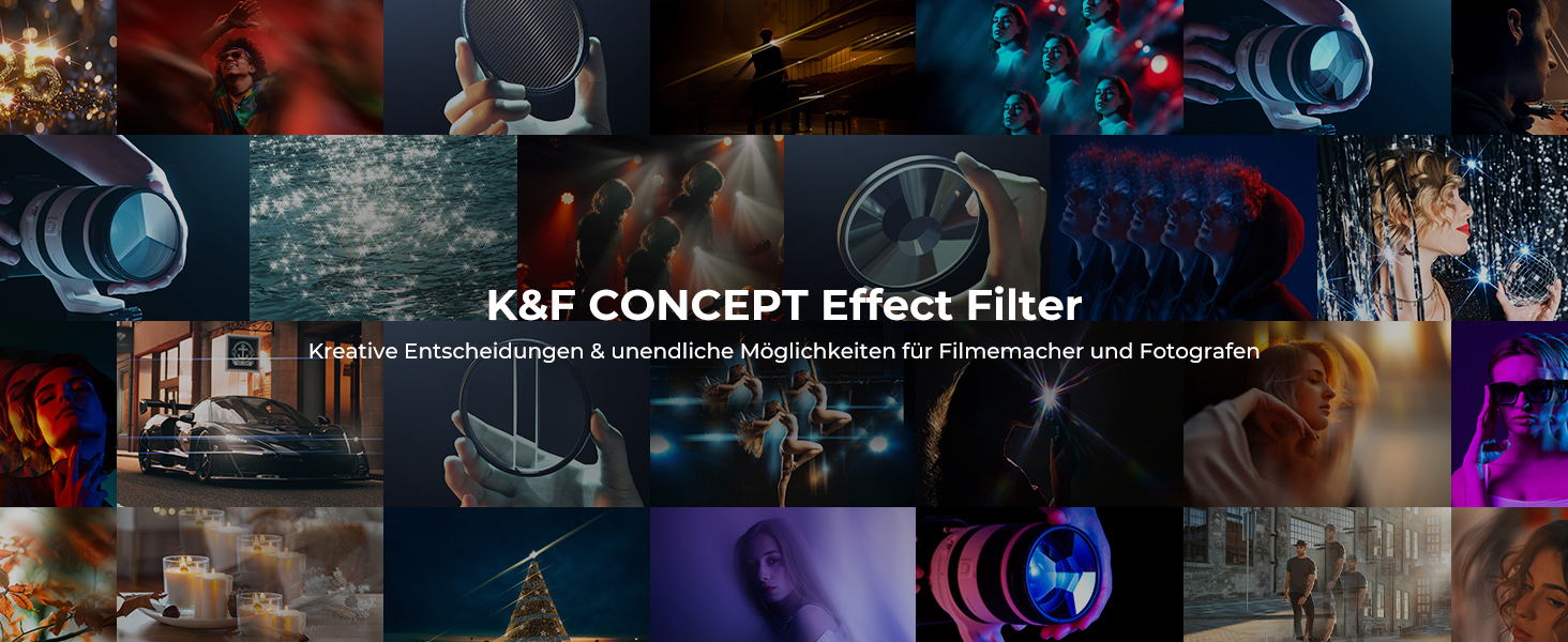 Фільтр світловий K&F Concept Nano B-Serie Halo 82mm для створення ефектів завихрення та тунельного зору