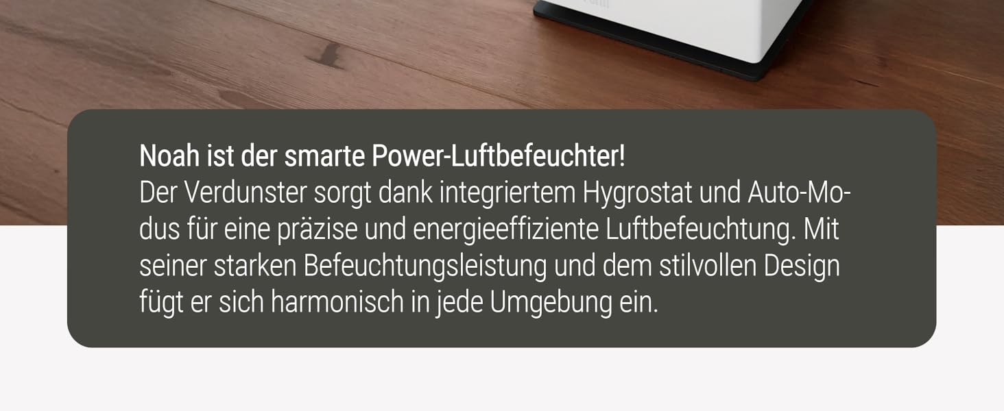Зволожувач повітря Stadler Form Noah, для великих приміщень до 110 м², тихий, з Wi-Fi, гігростат, 4 режими та Turbo