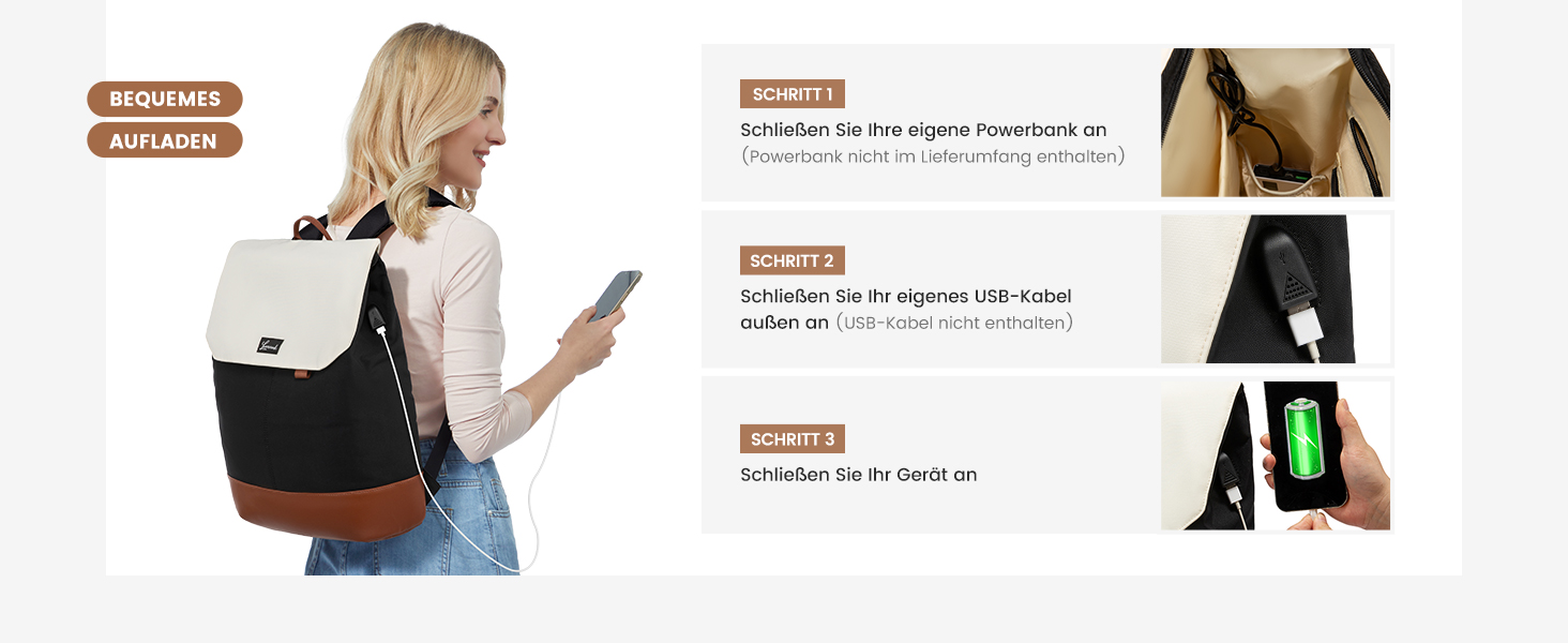 LOVEVOOK Рюкзак для підліток, дівчаток: водонепроникний, з відділенням для ноутбука 15.6