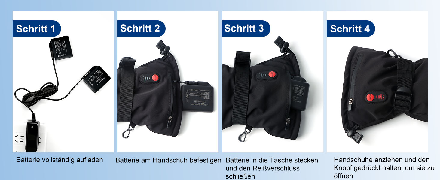 Електричні гріючі рукавиці для чоловіків та жінок, 7.4V 3200mAh, для зимових видів спорту, XL, Чорний