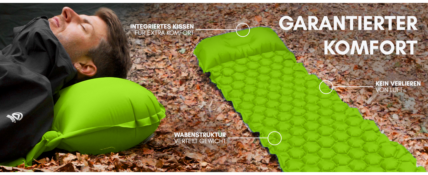 Килимок туристичний NORDMUT® Isomatte Outdoor з ремкомплектом. Легкий килимок для кемпінгу, піших прогулянок та відпочинку на природі. Колір: світло-зелений