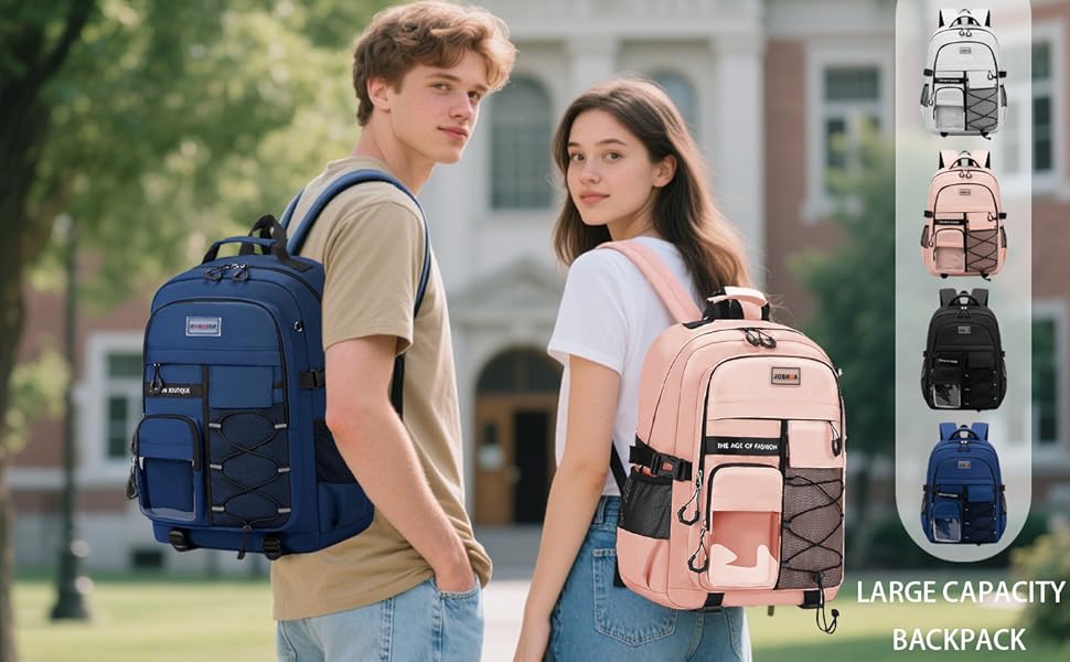 Водонепроникний рюкзак для школи: великий, міцний, для підлітків та дорослих (рожевий)