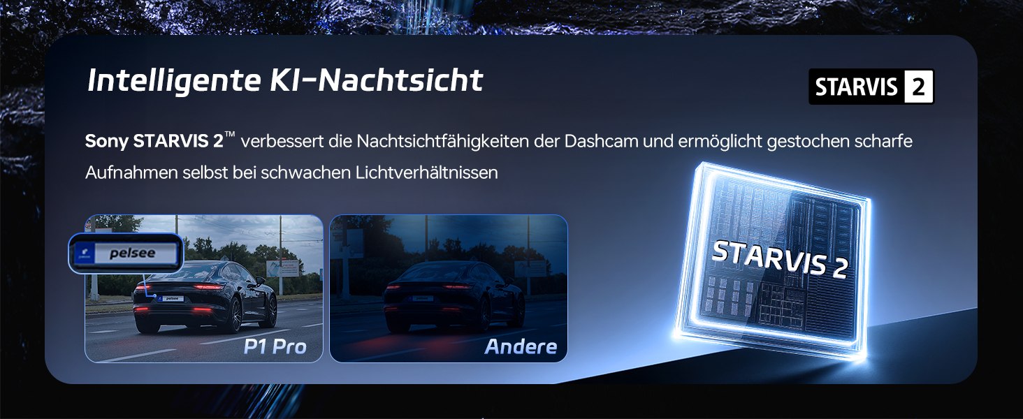 Автомобільний відеореєстратор Pelsee 4K Dashcam (передній та задній) з сенсором STARVIS 2, 3.39'' IPS дисплеєм, 24Гн паркуванням, 5.8GHz WiFi, HDR, WDR, ADAS, GPS та карткою пам'яті 64ГБ