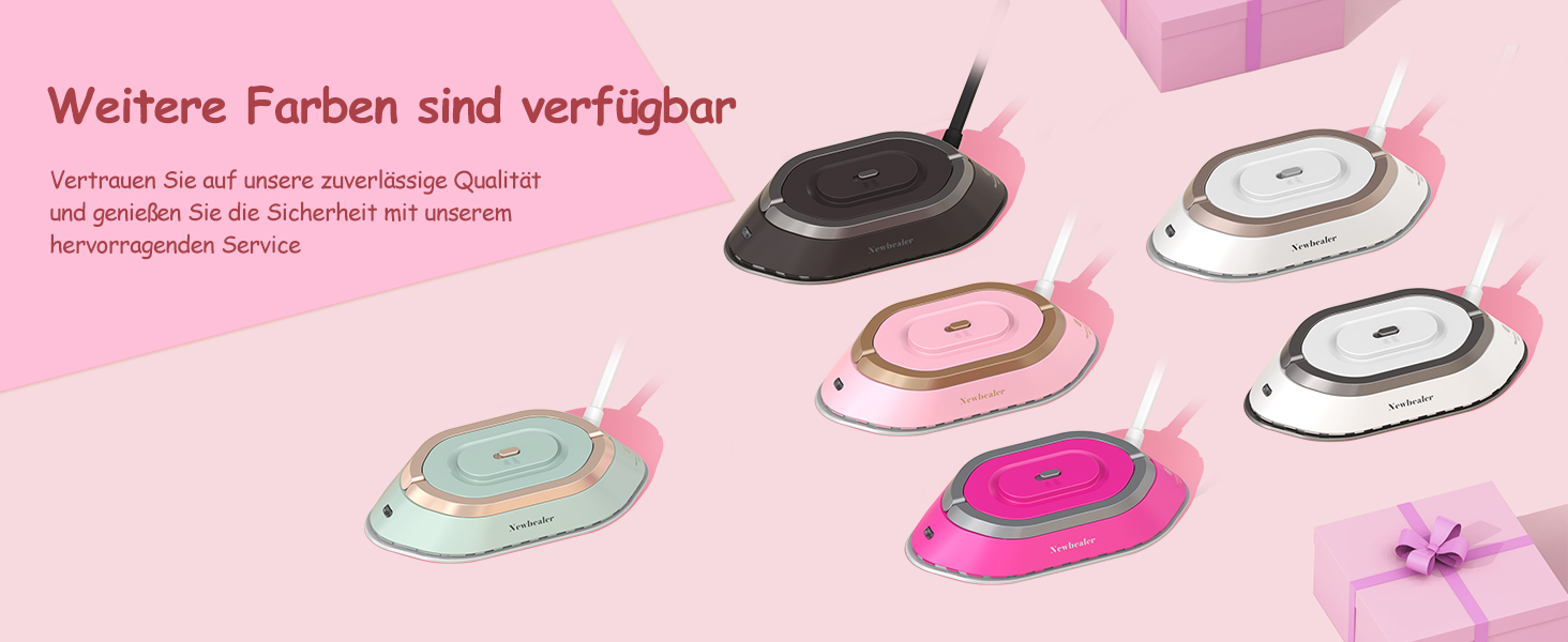 Міні-праска Newbealer для подорожей, 220V/120V, для одягу (без пари), керамічна підошва, 150°C, з пульверизатором, сумкою та підставкою, колір рожевий