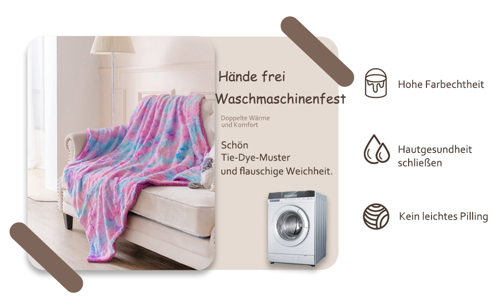 М'яка плюшева ковдра NEWCOSPLAY з штучного хутра, 100x130 см / 150x200 см, колір: фіолетовий-райдужний