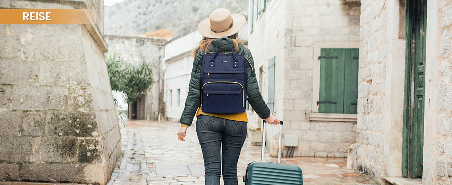 LOVEVOOK Рюкзак для жінок, шкільний/університетський, водонепроникний, з USB-портом, для роботи, подорожей, 17