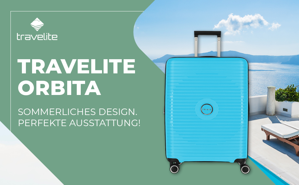 Чемодан Travelite ORBITA середній, розширюваний, 67 см, 68-78 літрів, 4 колеса, TSA-замок, тюрквіс