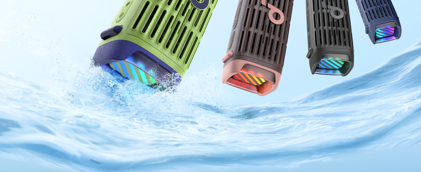 Портативна Bluetooth колонка Soundcore Boom 3i Anker: Водонепроникна (IP68), 50W, BassUp 2.0, до 16 годин, з підсвіткою та TWS, зелений