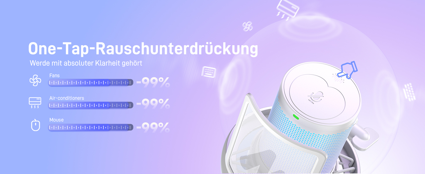 MAONO DM40 PRO Бездротовий мікрофон для ПК з RGB-підсвічуванням та ШІ-зміною голосу, 3-рівневим шумозаглушенням, для геймінгу, подкастингу та стрімінгу