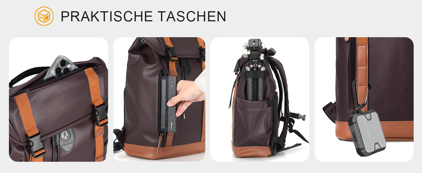 Рюкзак для фотоапарата Tarion: водонепроникний, з відділенням для ноутбука 14