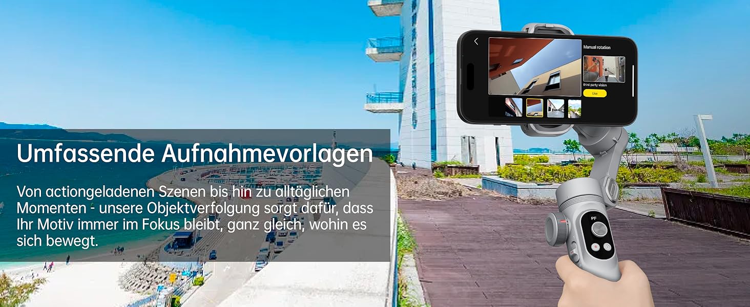 Стабілізатор для смартфона AOCHUAN Smart X Pro (3-осьовий, з RGB-підсвічуванням, для iPhone/Android)