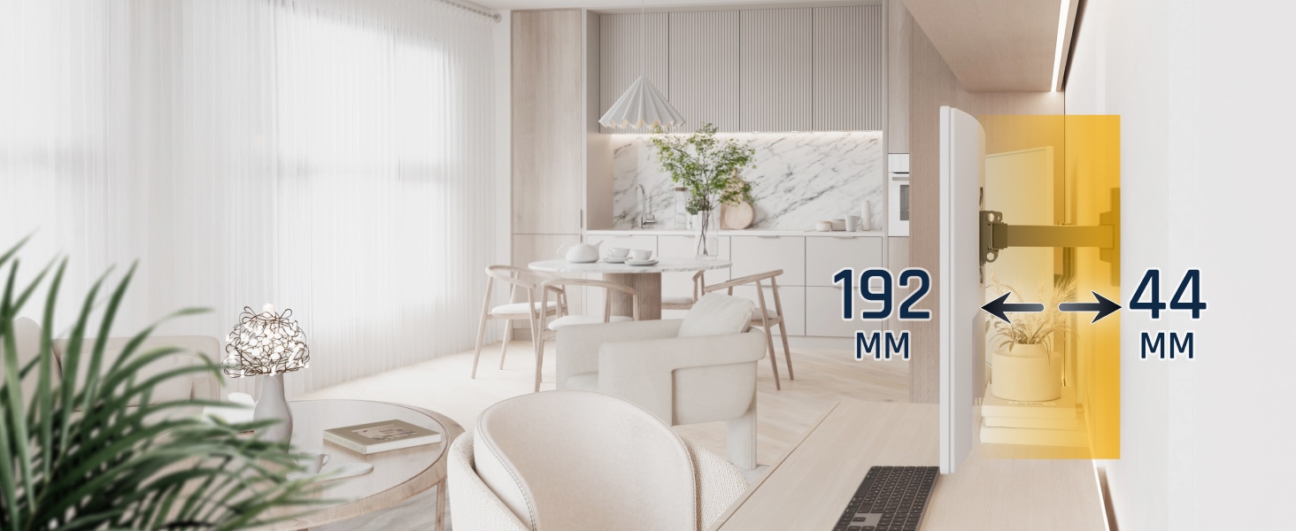 Настінне кріплення для монітора/телевізора RICOO S3911 13-34 дюйми VESA 75x75/100x100 поворотне