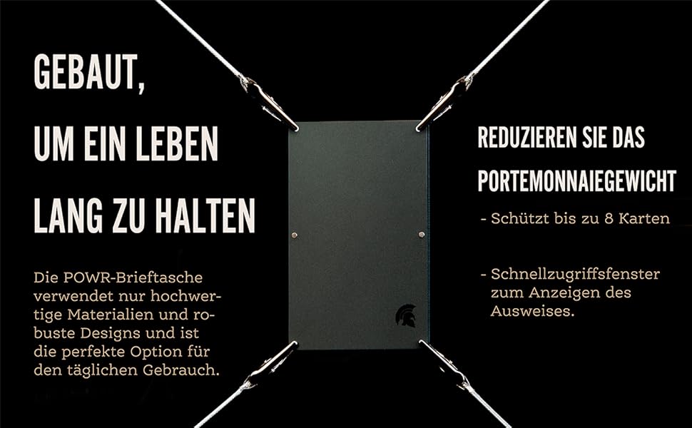 Чоловічий металевий картхолдер POWR Wallet з відділенням для монет. Мінімалістичний картхолдер для чоловіків з титану