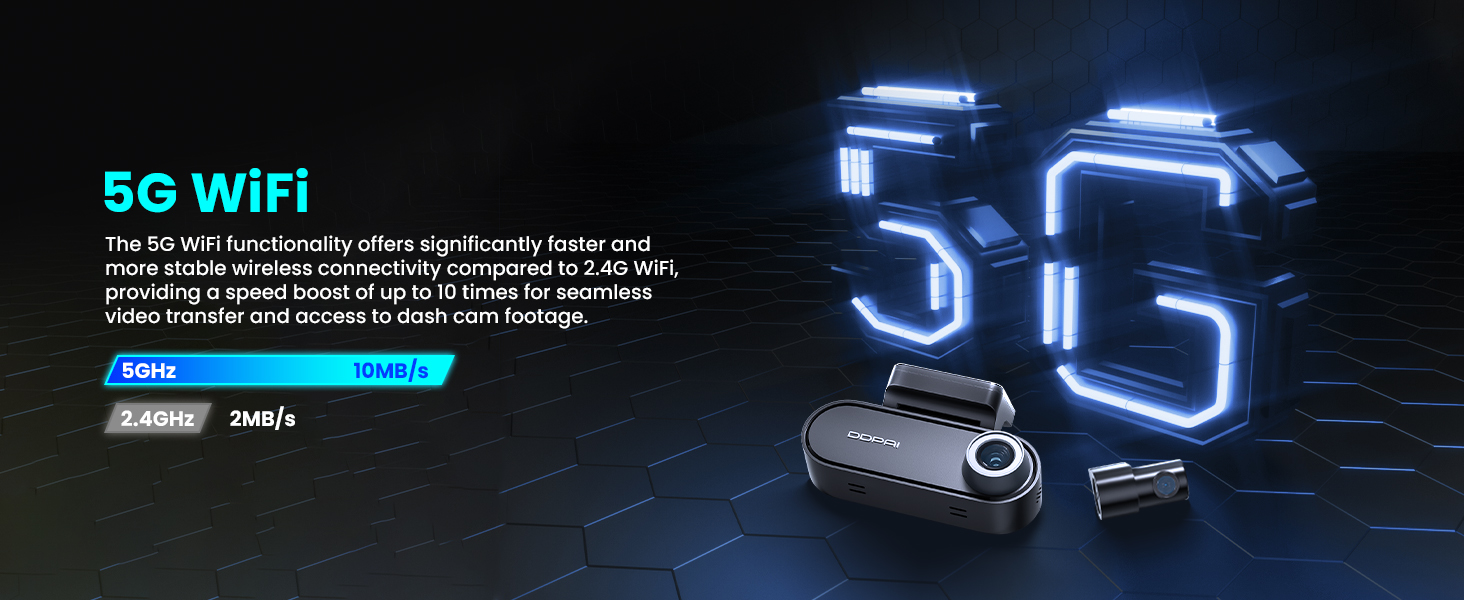 Відеореєстратор DDPAI N5 Dual 4K+1080P з двома камерами, GPS, WiFi, 32GB, нічне бачення, паркувальний режим