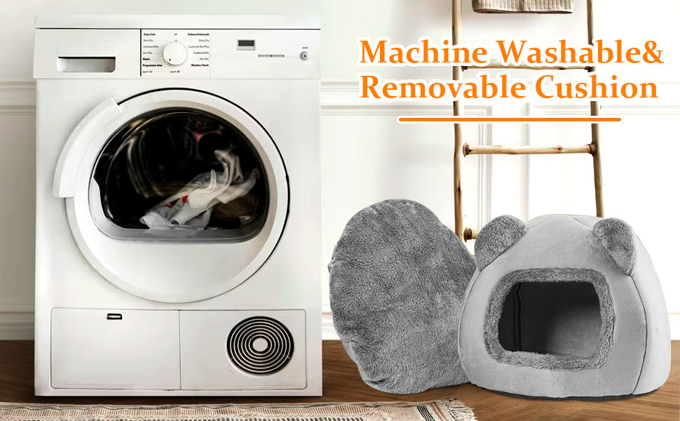 Кішка Будиночок-ліжко для котів, 40см, сірий. Миється, плюшевий, для котів, кроликів, собак та інших дрібних тварин