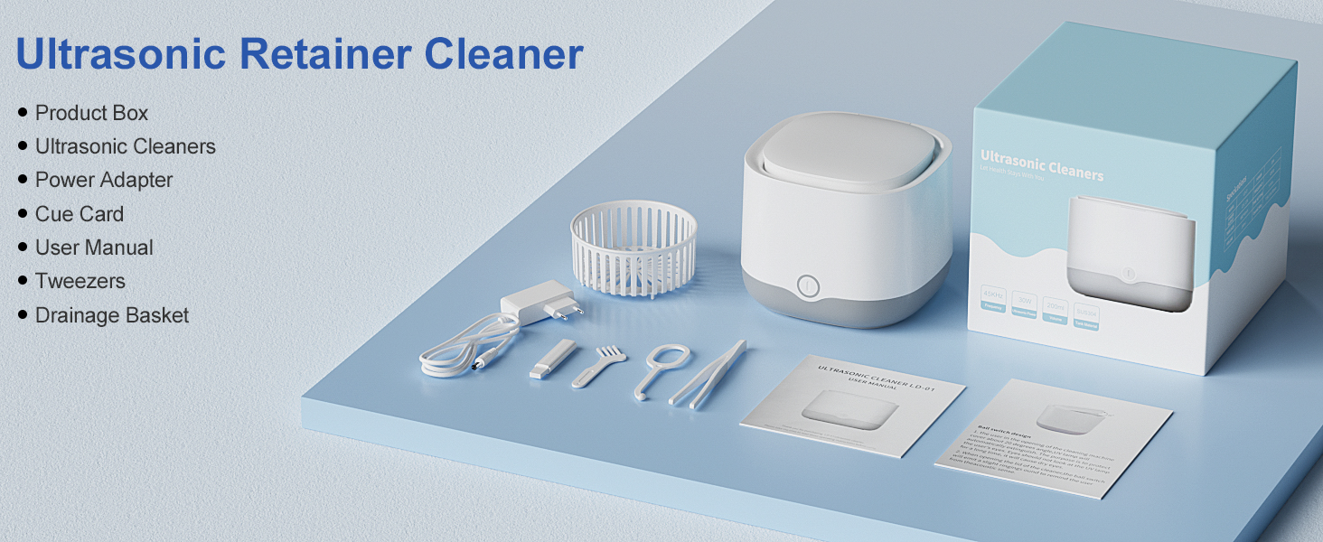 Ультразвуковий очищувач для зубних кап, брекетів та ювелірних виробів UV 45000Hz 24W - Dental Pod