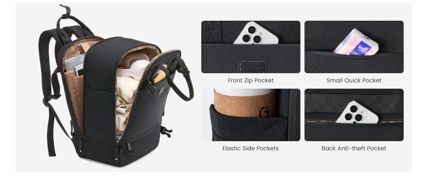 LOVEVOOK Рюкзак для ручної поклажі, жіночий, 15.6