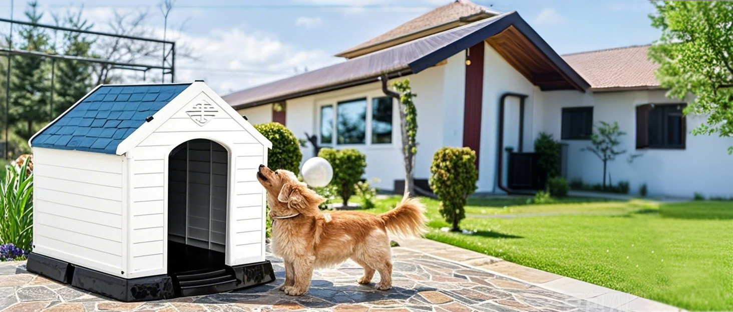 Клітка для цуценят GYMAX 60/75 см, 6 панелей, з замком та кріпленням для підлоги, для дому та вулиці, біла