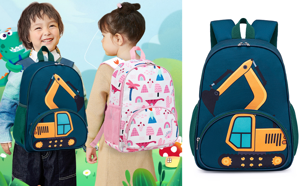 Дитячий рюкзак LOIDOU для хлопчика, 38 см, 3-8 років, блакитний (для школи, садочка)