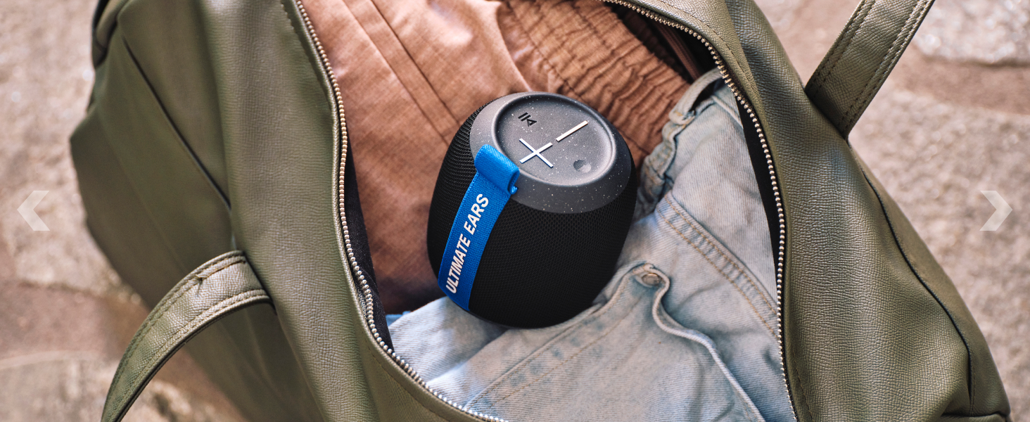 Портативна Bluetooth колонка Ultimate Ears WONDERBOOM PLAY чорного кольору: водонепроникна, з глибоким басом та 360° звуком, пилозахищена, плаваюча, радіус дії 40м