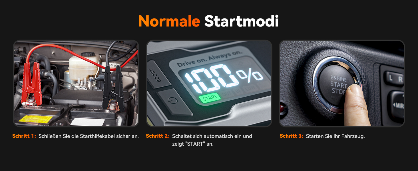 WOLFBOX Powerbank для запуску авто 4000A, 12V, з LED-ліхтарем та великим екраном, для легкових автомобілів, SUV, вантажівок та мотоциклів