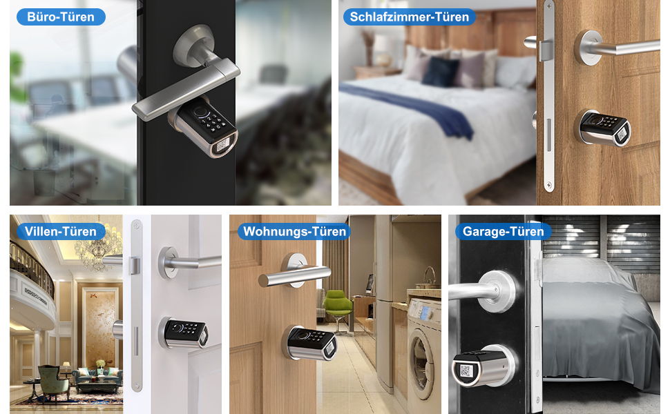 Електронний замок WELOCK ToucA51 з відбитком пальця, PIN-кодом, RFID, Wi-Fi, для дверей 30-70 мм