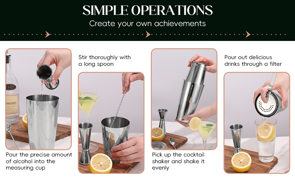 Набір для коктейлів 12 предметів: шейкер, аксесуари, професійний барний набір | Подарункова коробка